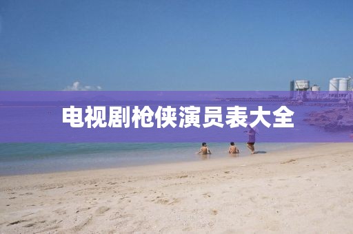 电视剧枪侠演员表大全