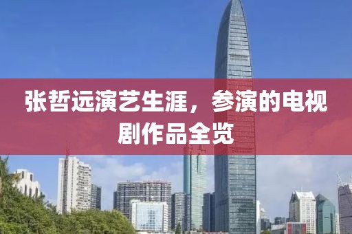 张哲远演艺生涯，参演的电视剧作品全览