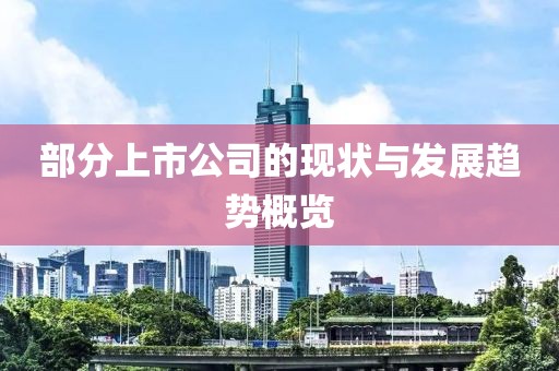 部分上市公司的现状与发展趋势概览
