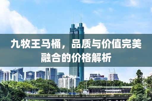 九牧王马桶，品质与价值完美融合的价格解析