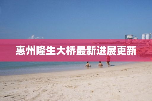 惠州隆生大桥最新进展更新