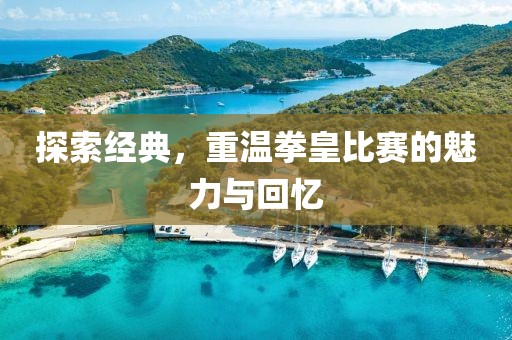 探索经典，重温拳皇比赛的魅力与回忆