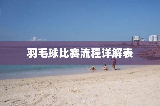 羽毛球比赛流程详解表