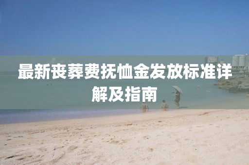 最新丧葬费抚恤金发放标准详解及指南