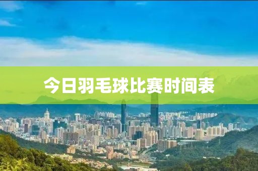 今日羽毛球比赛时间表