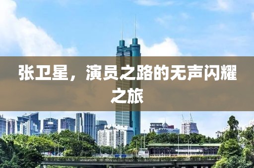 张卫星，演员之路的无声闪耀之旅