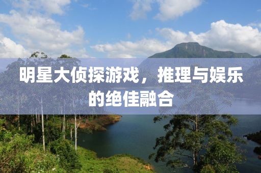 明星大侦探游戏，推理与娱乐的绝佳融合