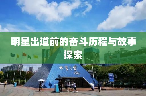 明星出道前的奋斗历程与故事探索