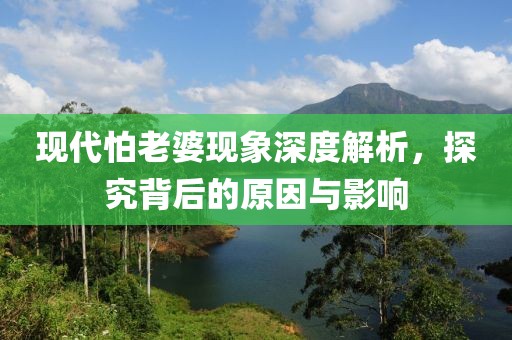 现代怕老婆现象深度解析，探究背后的原因与影响