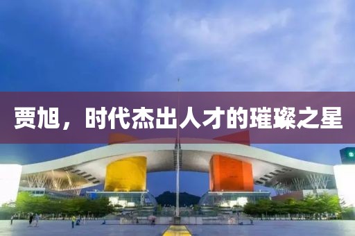 贾旭，时代杰出人才的璀璨之星