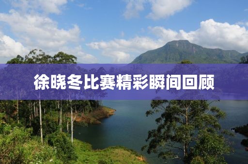 徐晓冬比赛精彩瞬间回顾