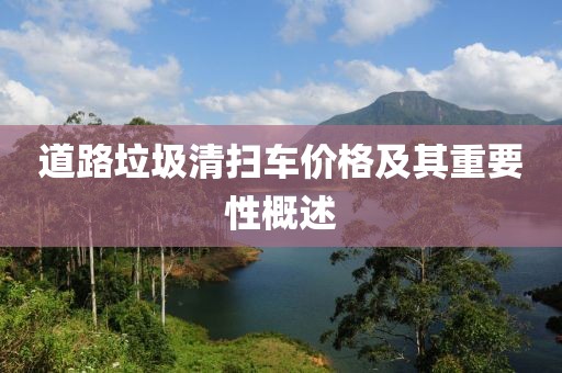 道路垃圾清扫车价格及其重要性概述