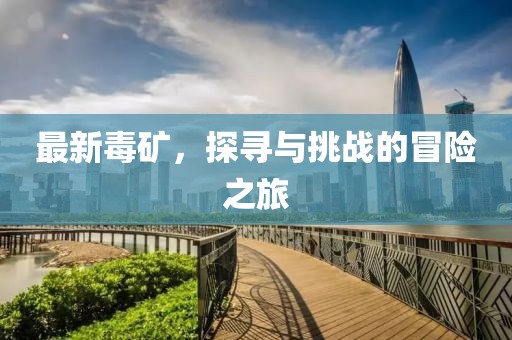 最新毒矿，探寻与挑战的冒险之旅