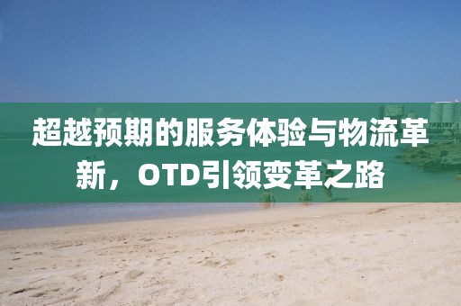 超越预期的服务体验与物流革新，OTD引领变革之路