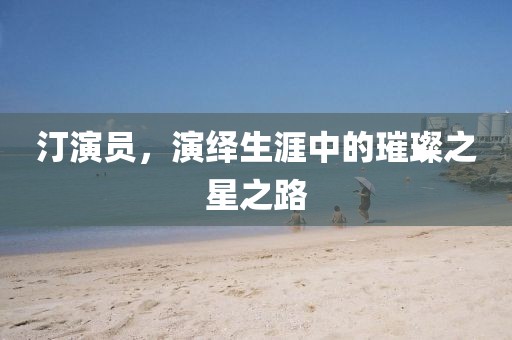 汀演员，演绎生涯中的璀璨之星之路