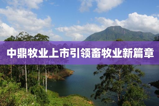 中鼎牧业上市引领畜牧业新篇章
