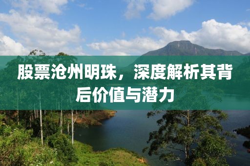 股票沧州明珠，深度解析其背后价值与潜力