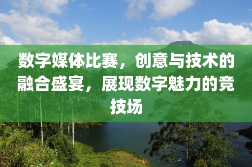 数字媒体比赛，创意与技术的融合盛宴，展现数字魅力的竞技场