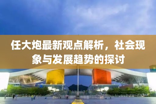 任大炮最新观点解析，社会现象与发展趋势的探讨