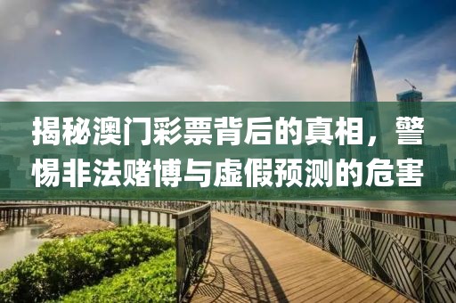 揭秘澳门彩票背后的真相，警惕非法赌博与虚假预测的危害