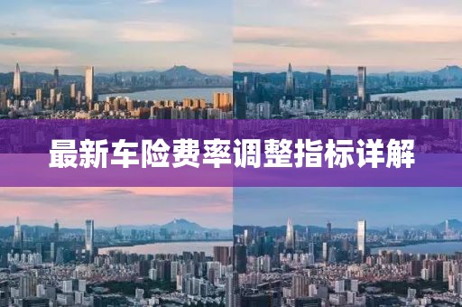 最新车险费率调整指标详解