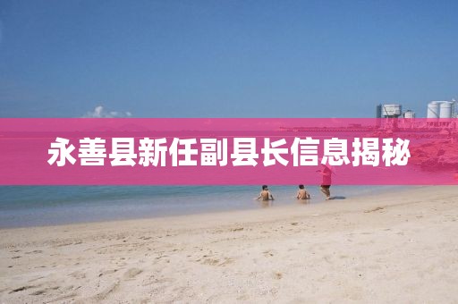 永善县新任副县长信息揭秘