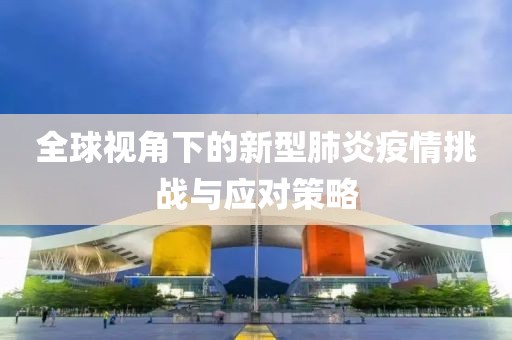 全球视角下的新型肺炎疫情挑战与应对策略