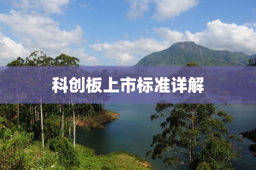 科创板上市标准详解