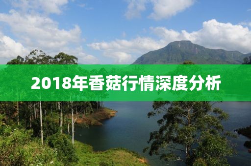 2018年香菇行情深度分析