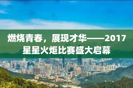 燃烧青春，展现才华——2017星星火炬比赛盛大启幕