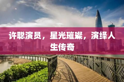 许聪演员，星光璀璨，演绎人生传奇