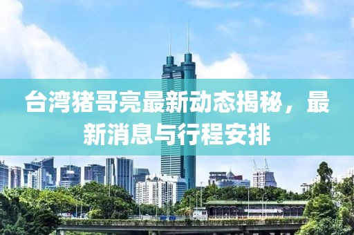 台湾猪哥亮最新动态揭秘，最新消息与行程安排