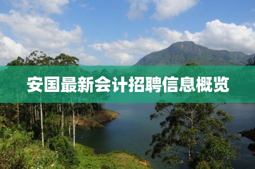 安国最新会计招聘信息概览