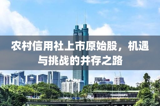 农村信用社上市原始股，机遇与挑战的并存之路