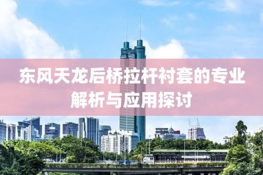 东风天龙后桥拉杆衬套的专业解析与应用探讨