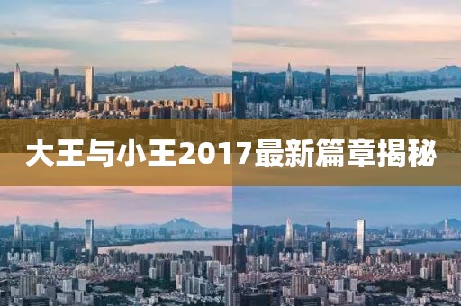 大王与小王2017最新篇章揭秘