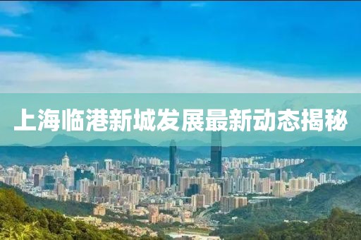 上海临港新城发展最新动态揭秘