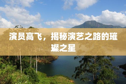 演员高飞，揭秘演艺之路的璀璨之星