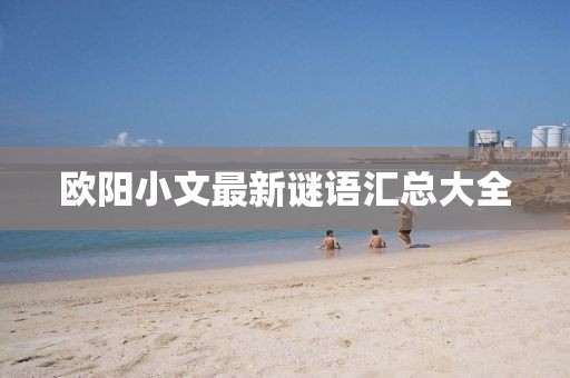 欧阳小文最新谜语汇总大全