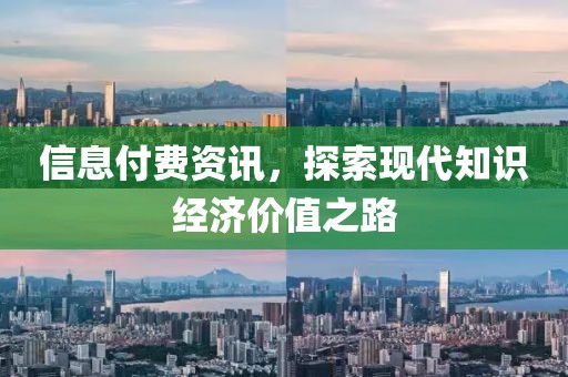 信息付费资讯，探索现代知识经济价值之路