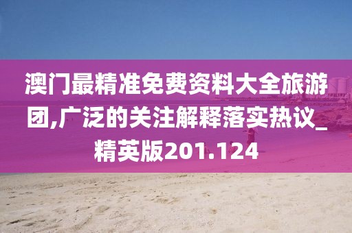 澳门最精准免费资料大全旅游团,广泛的关注解释落实热议_精英版201.124
