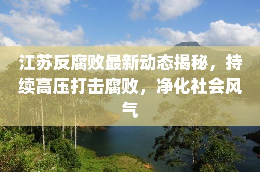 江苏反腐败最新动态揭秘，持续高压打击腐败，净化社会风气