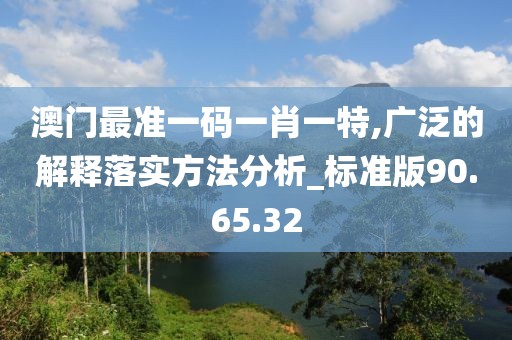 澳门最准一码一肖一特,广泛的解释落实方法分析_标准版90.65.32