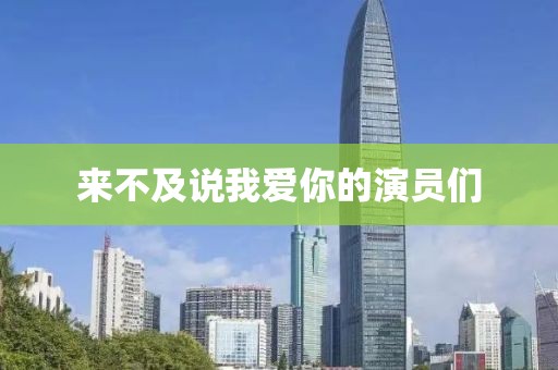 来不及说我爱你的演员们