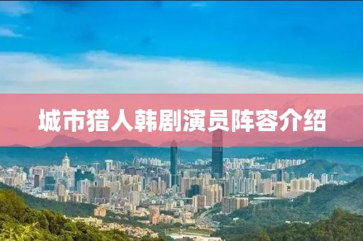 城市猎人韩剧演员阵容介绍