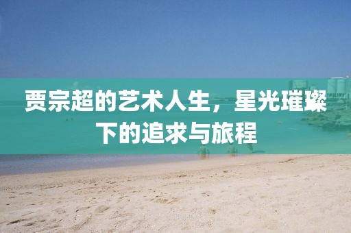 贾宗超的艺术人生，星光璀璨下的追求与旅程
