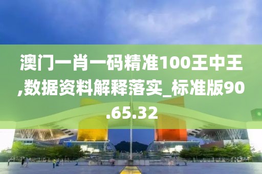 澳门一肖一码精准100王中王,数据资料解释落实_标准版90.65.32