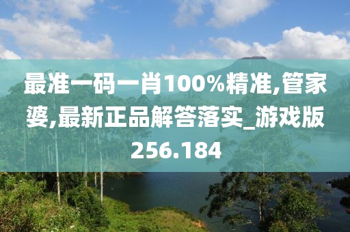 最准一码一肖100%精准,管家婆,最新正品解答落实_游戏版256.184
