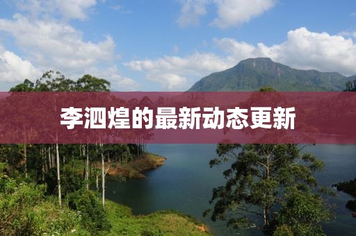 李泗煌的最新动态更新