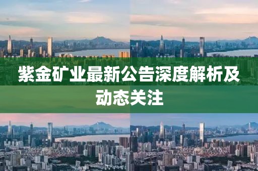 紫金矿业最新公告深度解析及动态关注